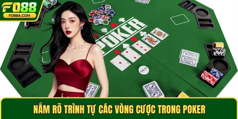 Nắm rõ trình tự các vòng cược trong poker